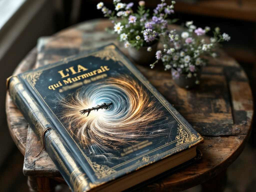 Illustration  Le livre et le vortex temporel